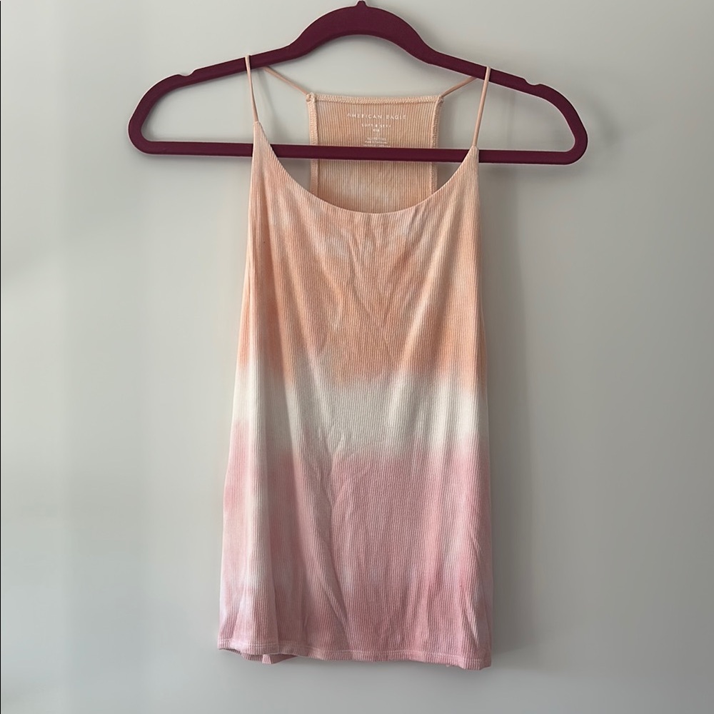 Women's Pink and Orange Ombre Tie dye  tank top